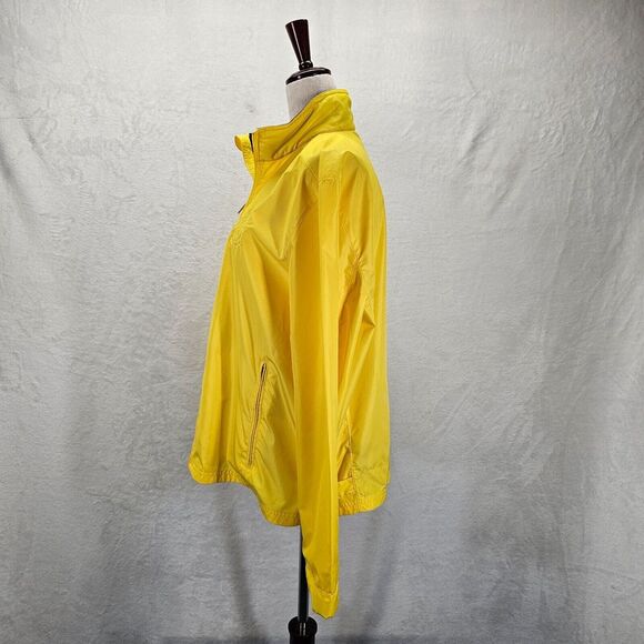 L-RL Lauren Active Ralph Lauren Windbreaker Rain‎ Jacket Full Zip Yellow Size XL - Picture 2 of 11